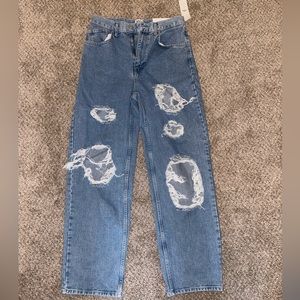 BDG High-Rise Baggy Jeans - Light Wash Distressed - Size 30 - NWT!